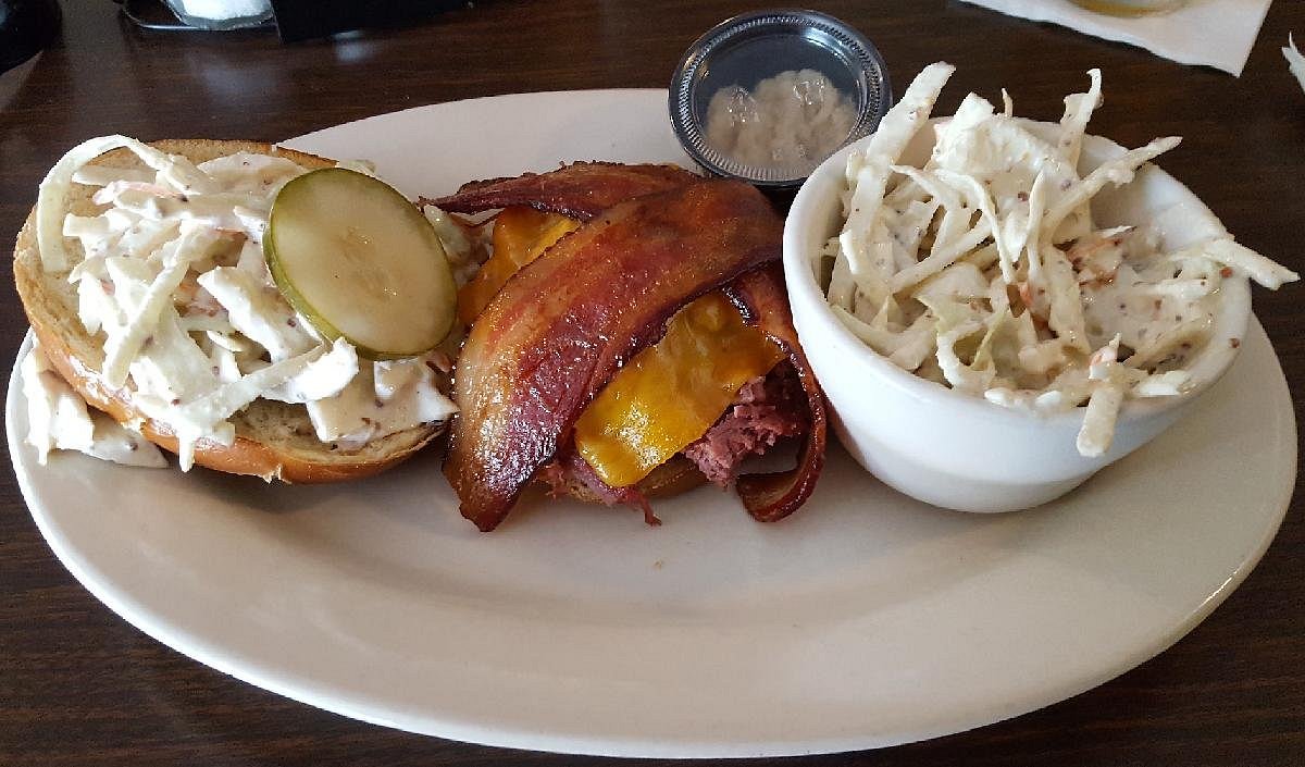 The Flanagan sandwich with coleslaw